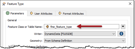 Default writer feature type fanout used in dynamic workspaces